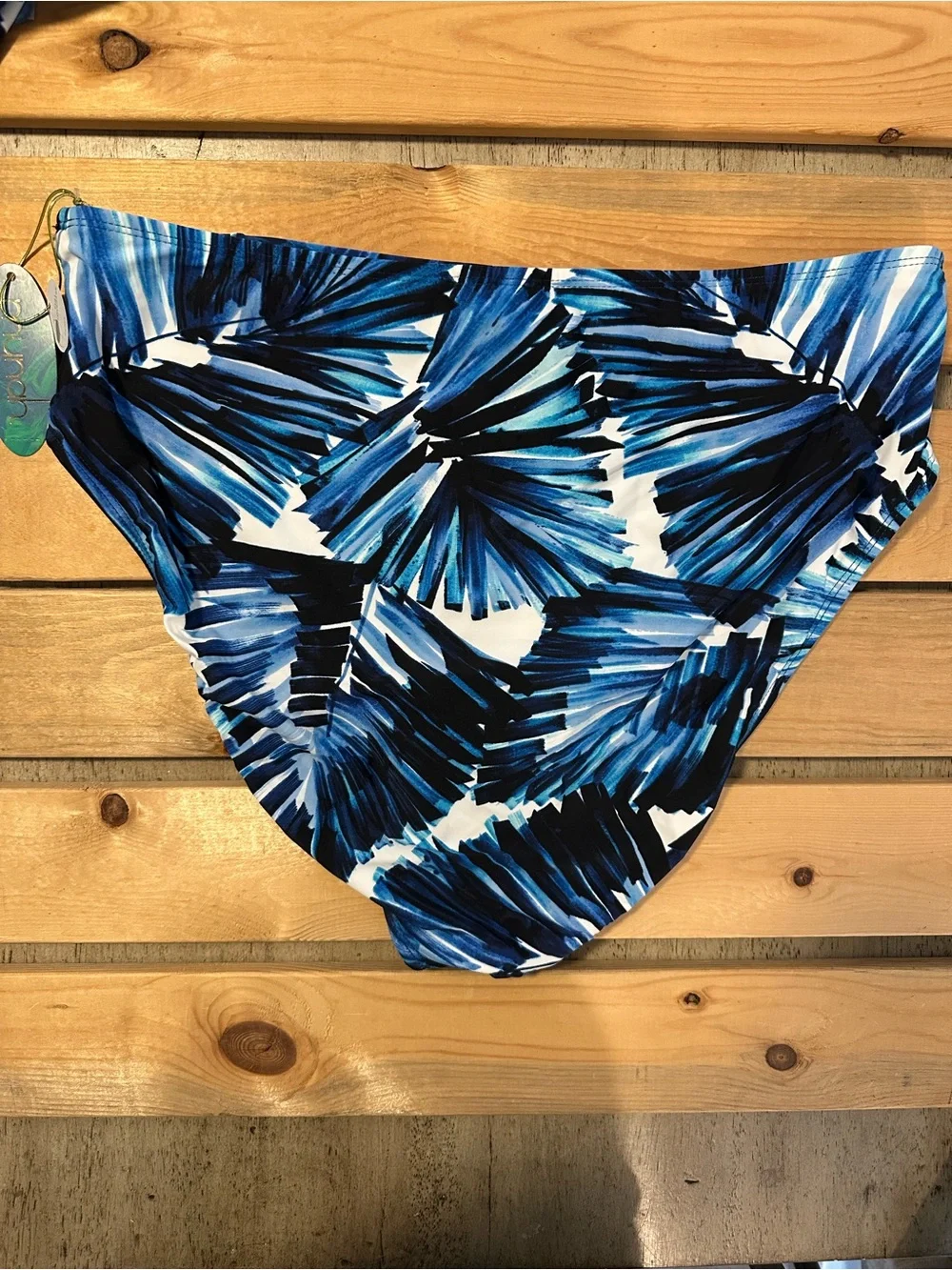 Mynah Tropic Goddess 2 piece swimsuit set strapless top high waist bottoms 16W